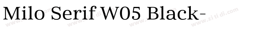 Milo Serif W05 Black字体转换